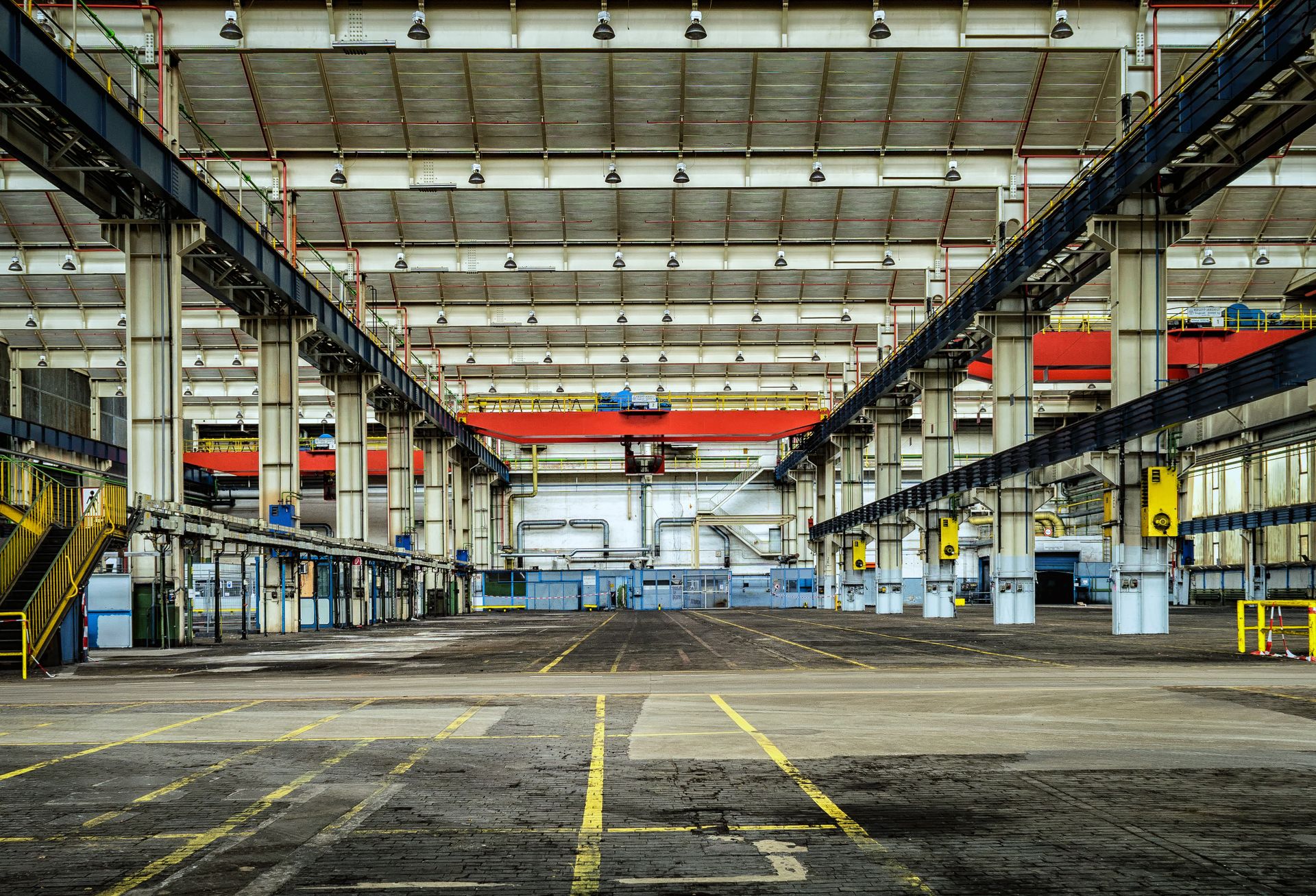 Architectural steel frames and barriers fabricated for a commercial property