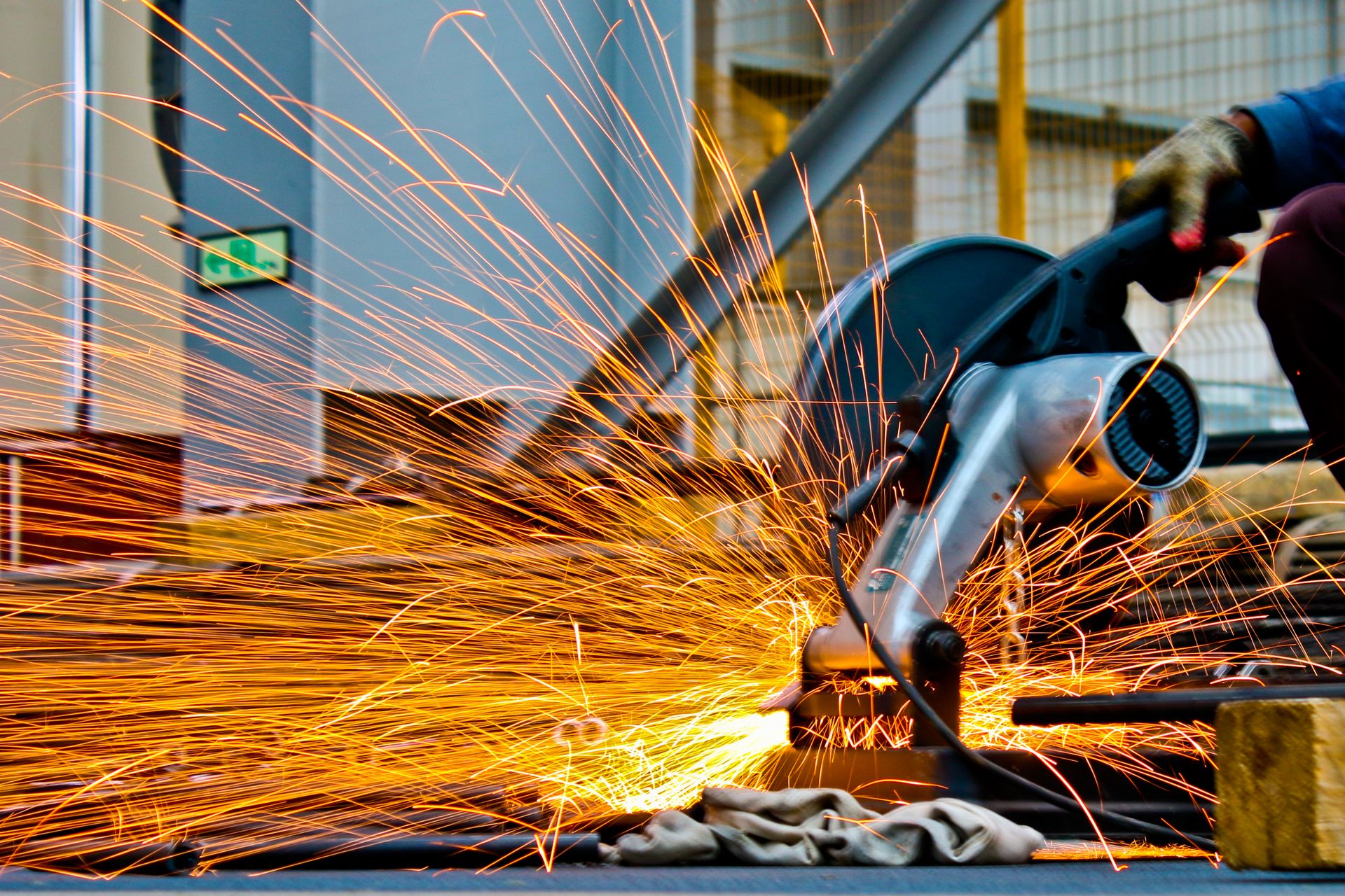 Fabricated steel being welded and finished in the Westforge Works workshop
